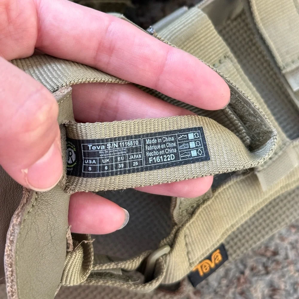 Teva Flatform Mevia Olive Green Women's 8 Platform Summer Festival - Picture 15 of 16